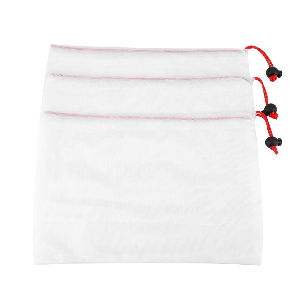 

11Pcs Reusable Drawstring Mesh Bags Fruit Vegetable Sacks Storage Toys Pouch Shopping Bag