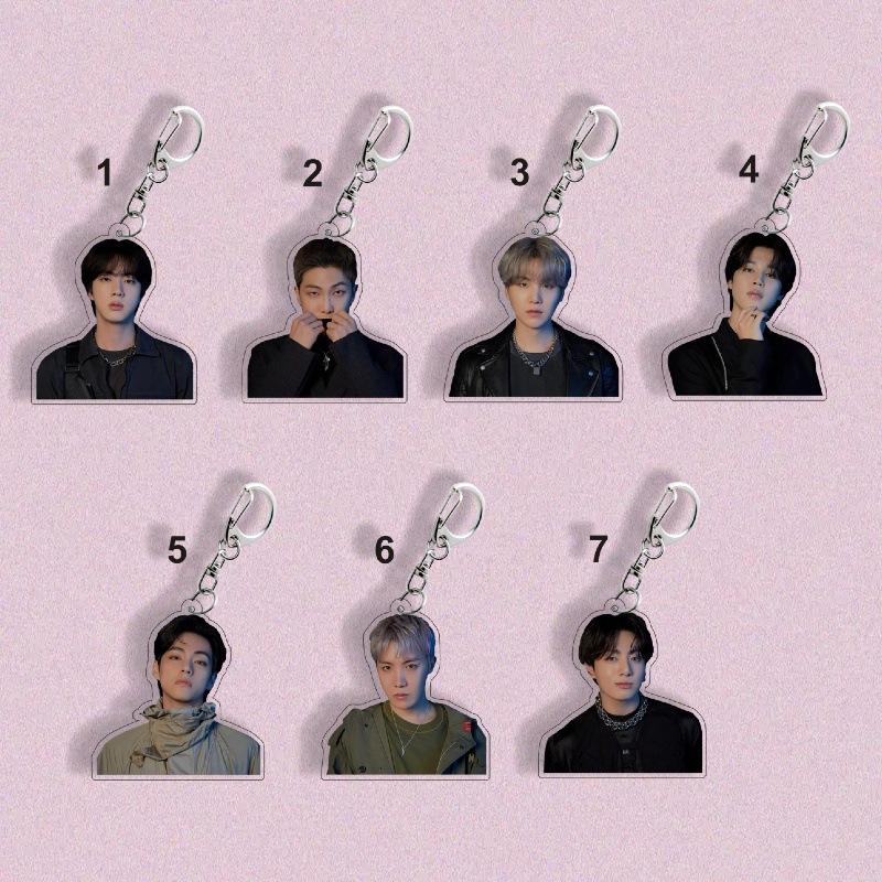 7 шт. Брелоки с портретами участников BTS, Подвески для фанатов 7pcs
