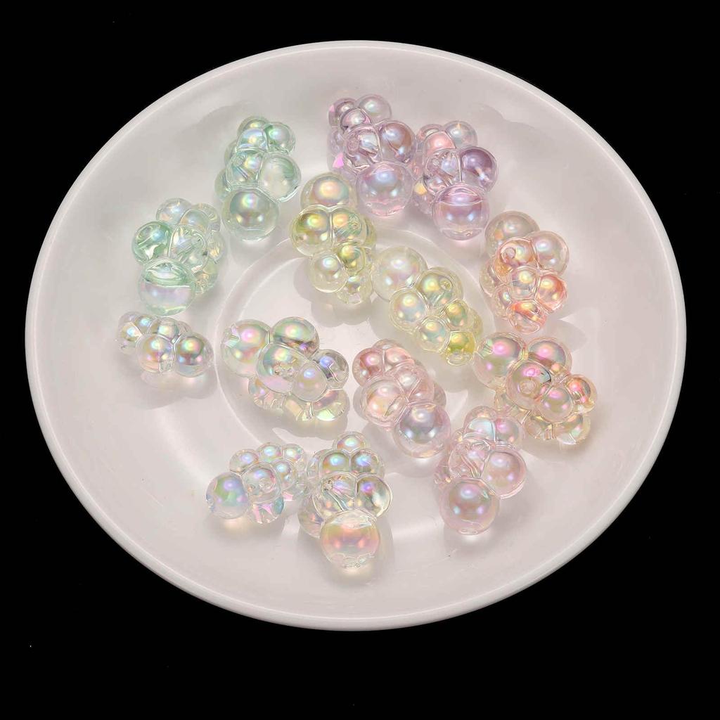 CoCud Miniature Dollhouse Bubble Cluster, 1:16 Scale Acrylic Rainbow Clear Bubbles - (Use for DIY Crafts, Fairy Beach Decorations) Pack of 10