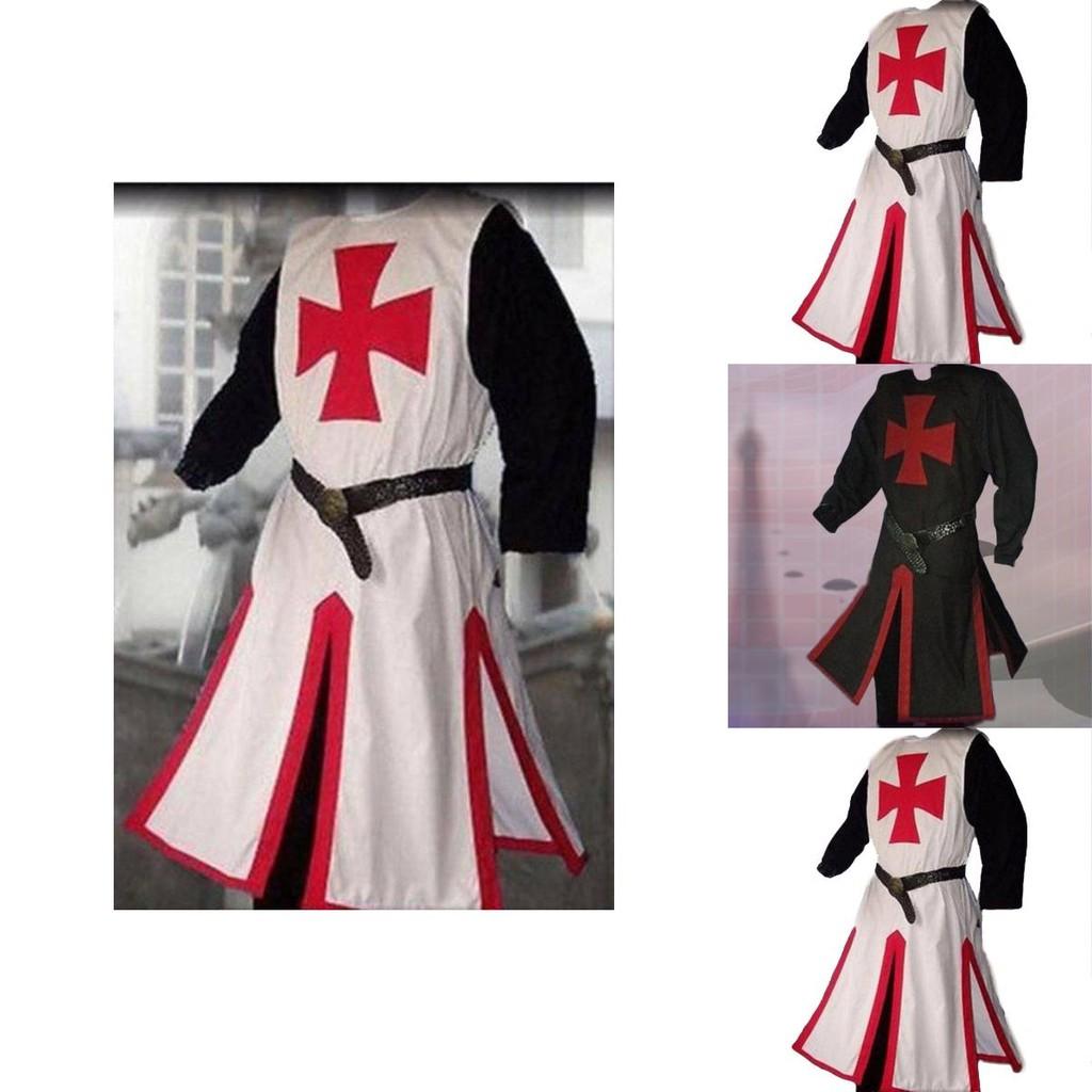 Stylish Medieval Templar Knight Crusader Surcoat Outfit Cosplay Costume