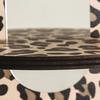 Yousheng Wooden Wall Floating Shelves Leopard Print Decorative Shelf Wall Mounted Planter Display Rack with Acrylic Mirror for Living Room Entryway