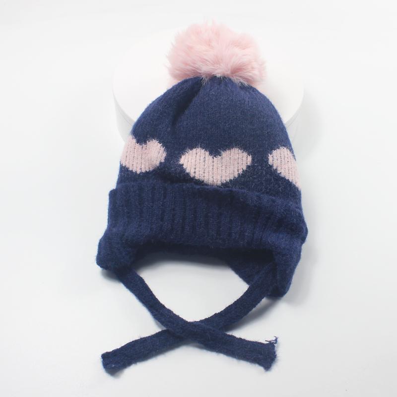 Cappello invernale per neonati unisex per neonati morbidi e caldi tappi per orecchie per bambini in pile foderato in maglia per 0 ~ 3 anni