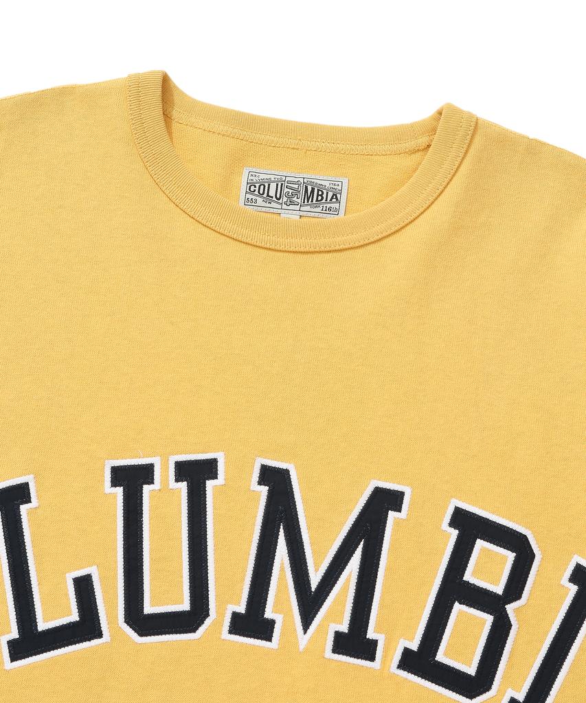 COLUMBIA UNIVERSITY Columbia Arch Logo S/S T-Shirts Vintage Yellow