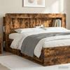 Headboard Cabinet Smoked Oak 215 x 18.5 x 100 cm