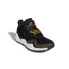 Adidas Deep Threat Comfortable And Trendy Breathable Mid top Children's Basketball Shoes Black Gold FX8644