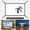 16:9 D Rings Projectors Screen With Enhances Clarities Polyester Material For Cinema And Gaming