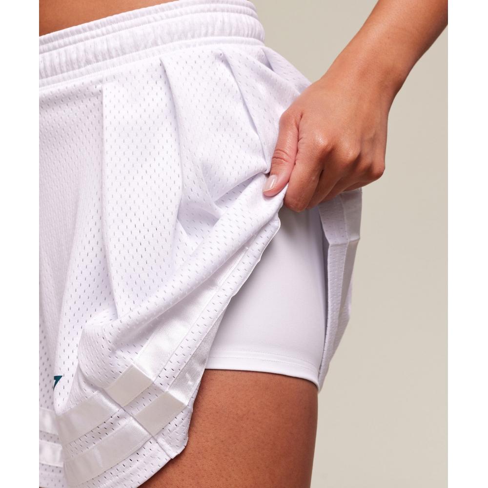 Gymshark Mesh Pleated Shorts White B3b5x Wb57