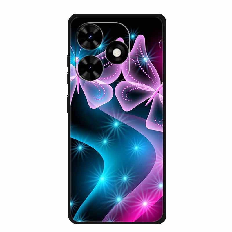 For Tecno Spark Go 2024 Case Luxury TPU Silicone Soft Back Cover Phone Cases for Tecno SparkGo 2024 BG6 Shockproof Flower Fundas