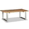 Mesa de Centro Sólida em Madeira de Demolição 100 x 60 x 38 cm