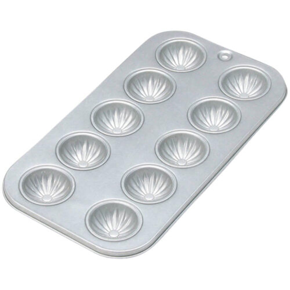 

Tiger Crown Silver Cake Pan, 127 x 237 x 16mm, Petit Four Flower Shapes (10 pieces), Steel with Aluminum Plating, Recipe Included, 2325