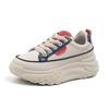 Internet Celebrity Dad Shoes Women's Versatile Platform 2025 New Autumn Heightening Little White Shoes Muffin Lace-up Casual Sports Shoes