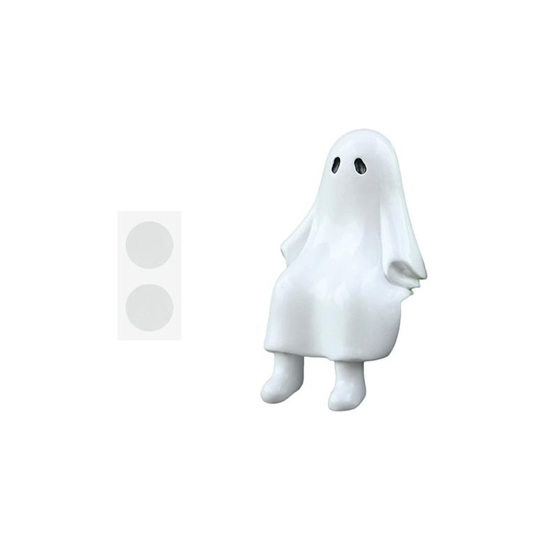 

WTEMPO Home Horror Face Ghost Figurine Halloween Resin White Ghost Statue Halloween-themed Ghost House Decorations for Home Bookshelf Patio Bedroom 2pcs белый