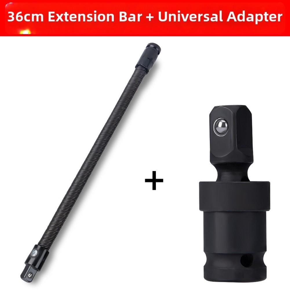 14 Inch Flexible Shaft Extension Rod 1/2 Square Drive For Confined Areas Mechanical Maintenance Garage Power Tools