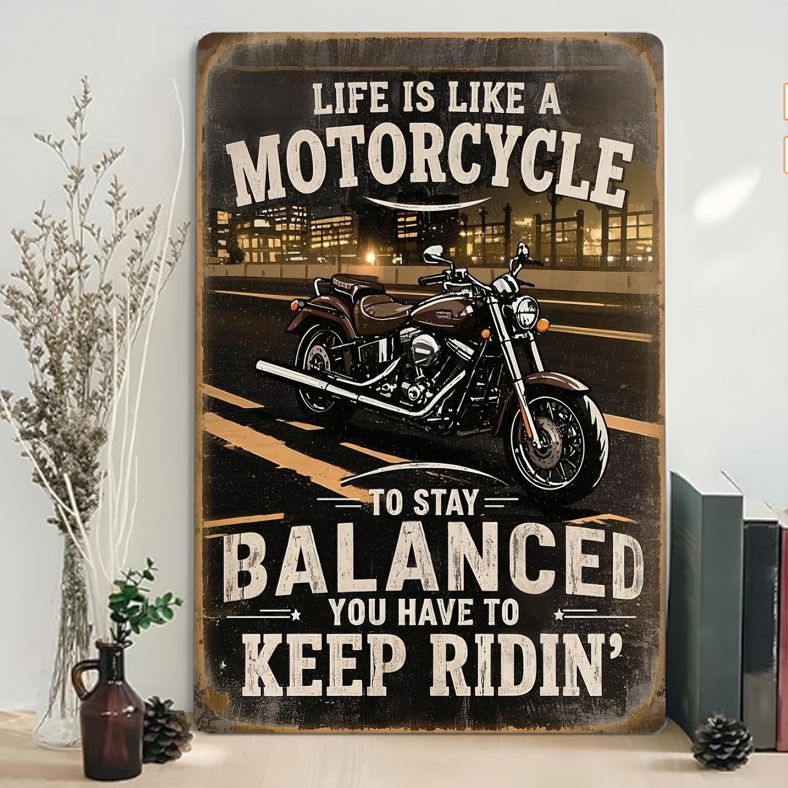 

Vintage Motorcycle Life Is Like A Motorcycle Metal Tin Sign Wall Art Decor 20x30cm（7.8x11.8inch）