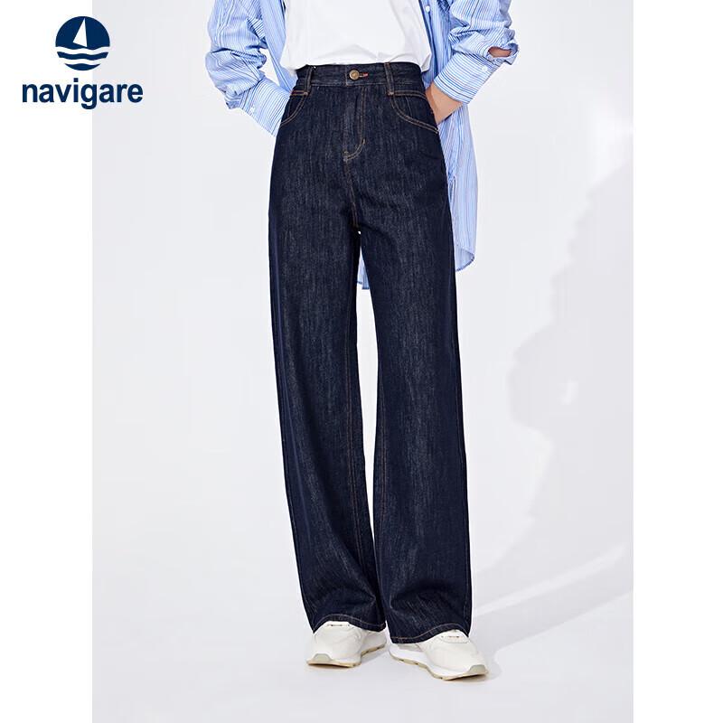

Navigare Women s Washed Straight-Leg Denim Jeans M
