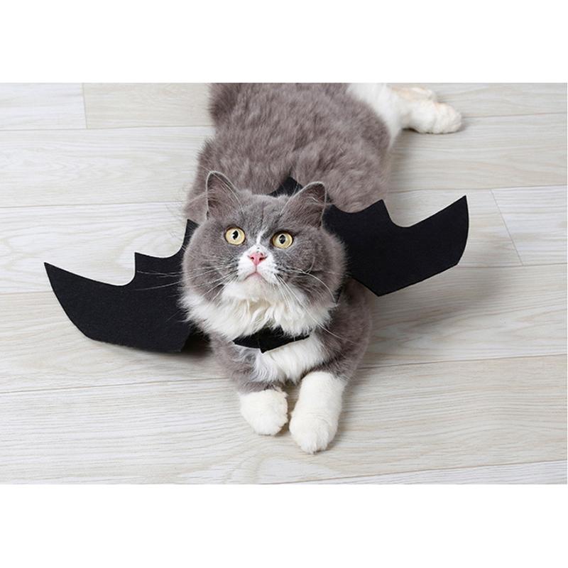 Ali di Pipistrello Nere Cosplay per Cane Gatto Costume Festa Halloween Decorazione