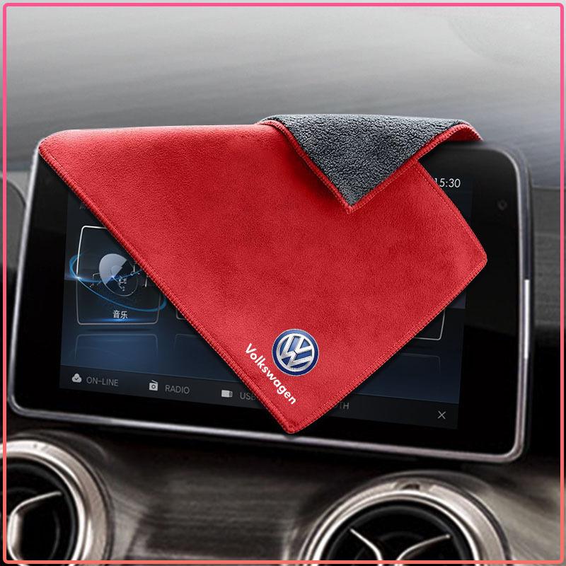 1Pcs Car Interior Wash Towel Microfiber Cleaning Rag Cloth For Volkswagen Jetta MK5 MK6 Golf-4 5 6 7 Passat 3B7 601 171 B5 B6 B7 T4 T5