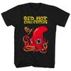 Red Hot Chili Peppers Fire Squid Unisex T-shirt Music Classic Band Tee New Black