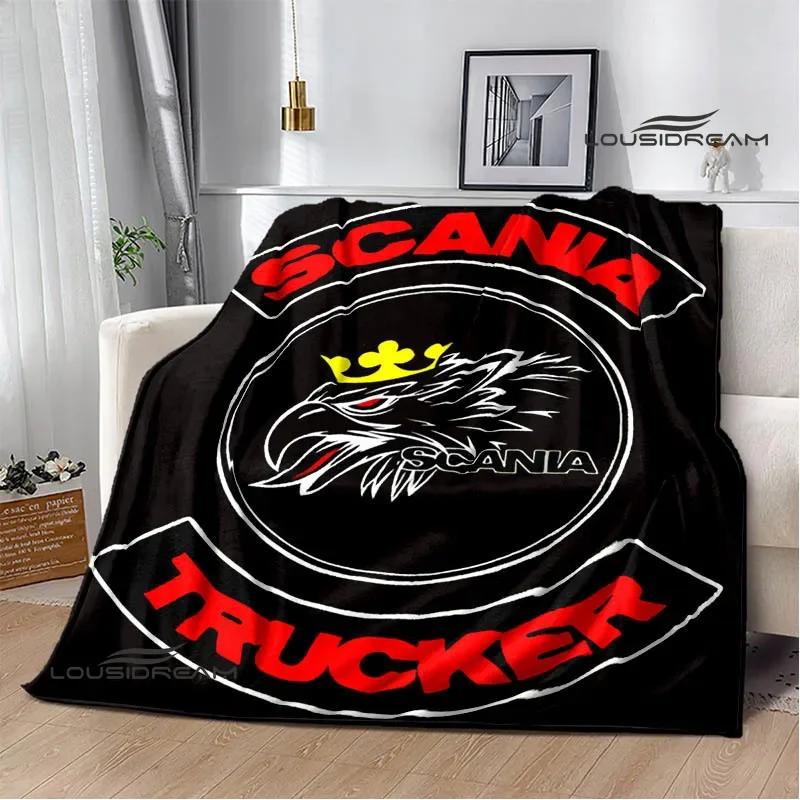 3D S-Scania Truck Printed Blanket Picnic Blanket Warm Flannel Blankets Home Bed Linings Blankets for Beds Birthday Gift