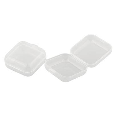 For Storage Plastic Box Storage Box Transparent Square Mini Plastic Organizer Box Packaging Display Compact Size