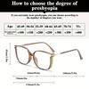 5pcs Sets Reading Glasses Women Men Square Prescription Lenses Multifocal Eyeglasses Anti-blue Light Computer Eyewear Frames