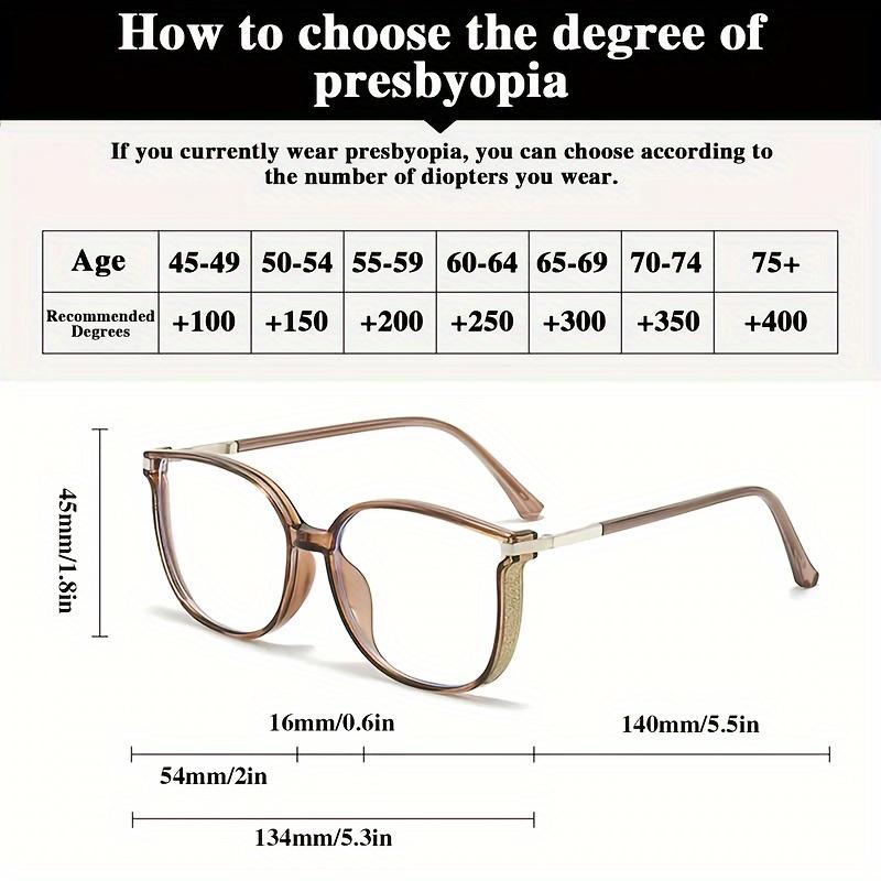 5pcs Sets Reading Glasses Women Men Square Prescription Lenses Multifocal Eyeglasses Anti-blue Light Computer Eyewear Frames