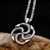 Bijoux Européens et Américains Collier Rétro Dominant Serpent Creux Pendentif pour Homme Article Tendance Personnalité Acier Inoxydable Article Pendentif
