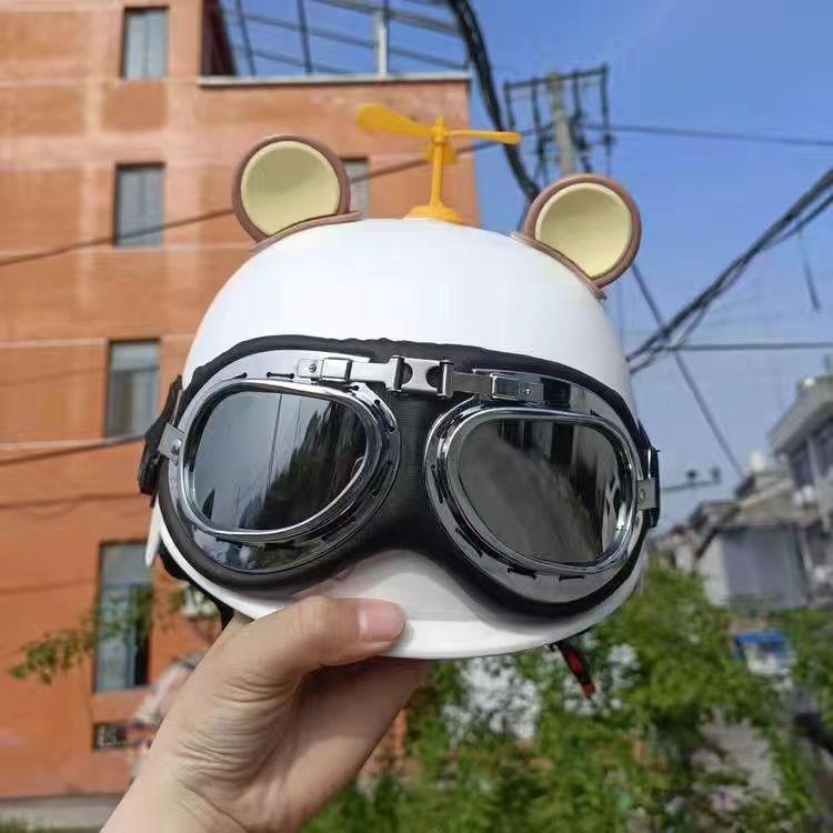 Electric Vehicle Certification Universal Harley Battery Car Retro Helmet Four Seasons Riding Half Helmet Summer Men and Women Bottom Hat