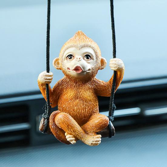 

Креативный автомобильный кулон с милым животным, зеркало заднего вида, подвесной орнамент, новинка, автомобильный кулон для забавного облегчения