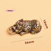 M-Brass Animal Pixiu Coin Charms Pendant Statue Ornament Chinese Miniature Figurines Home Office Tabletop Decoration Ornament