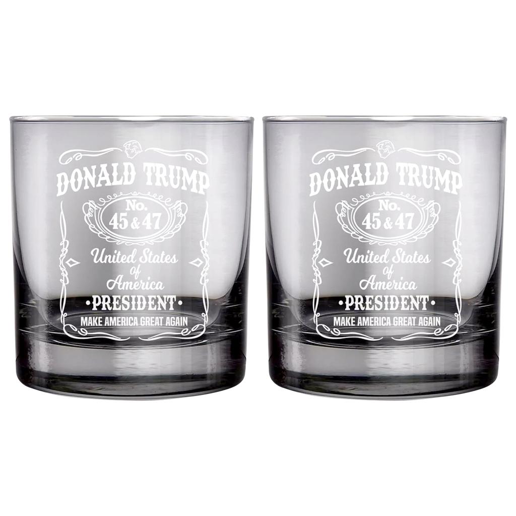 Donald-Trump Presidency Whiskey Glass President-Trump Lasers Engraved Whiskey Glass Present For Trump-Supporters