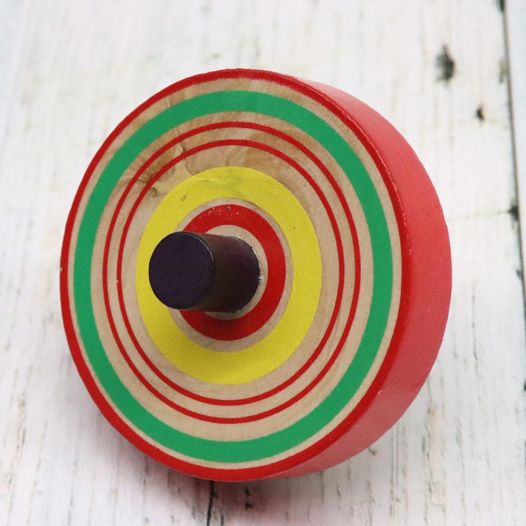 Castle Enterprise Folk Crafts Traditional Wooden Toy Throwing Inches Top, 2.5