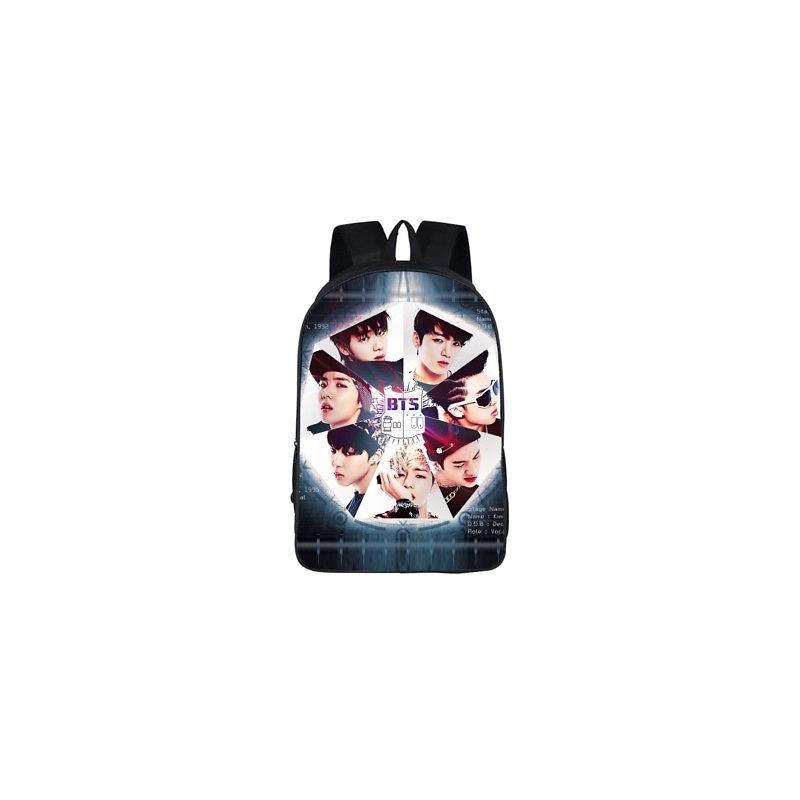 Zaino Scolastico Kpop Bangtan per Ragazzi Zaino Studente Borsa per Libri Bts Borsa a Spalla Suga Jin