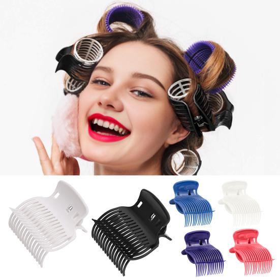 10Pcs Hot Roller Clips Portable Reusable Hair Curler Claw Clip Women Girls Home Salon Hair Section Styling Securing Clamp