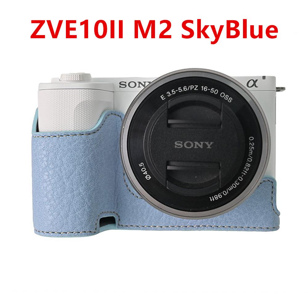Camera Half Case for Sony A6700 A6400 A6300 A6100 A6000 ZVE10 ZVE10II ZVE10M2 A7R5 A7CII A7C2 Bottom Opening Cover PU Leather