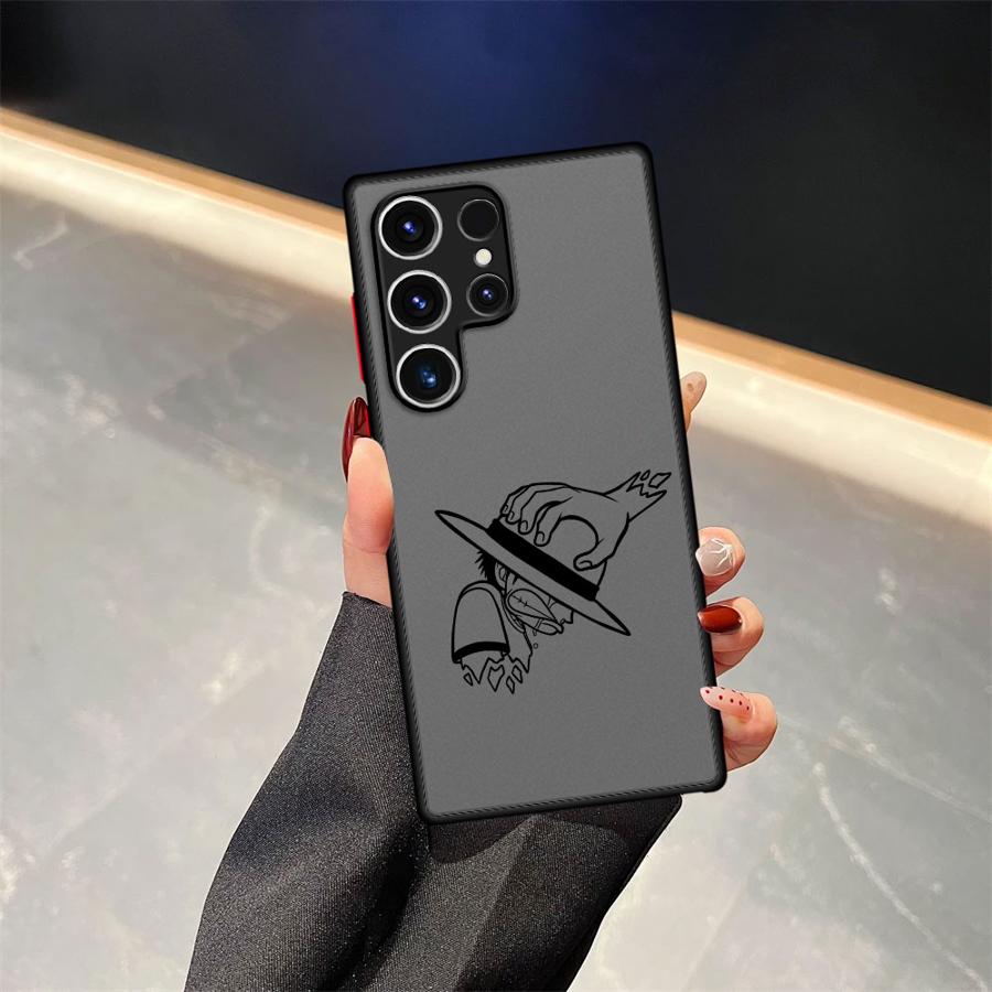 Cartoon One Piece Funda Back Phone Cover Case for Samsung Galaxy S25 Ultra Note 20 Ultra 10+ S20 FE S23 FE S24 Plus S21 S22 S26