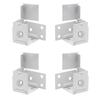 4Pcs Metal Blind Mounting Brackets in White 1 Inches Size for Installation and Stability