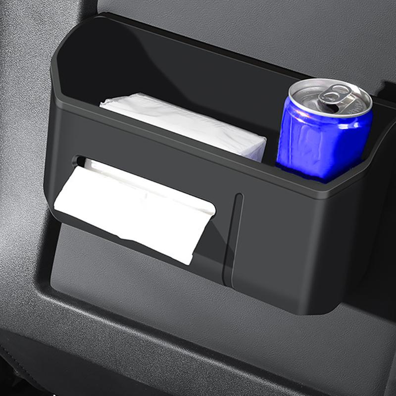 1pc Car Seat Back Storage Box Cup Holder Organizer Tray Tissue Box for Tesla Model 3 Y