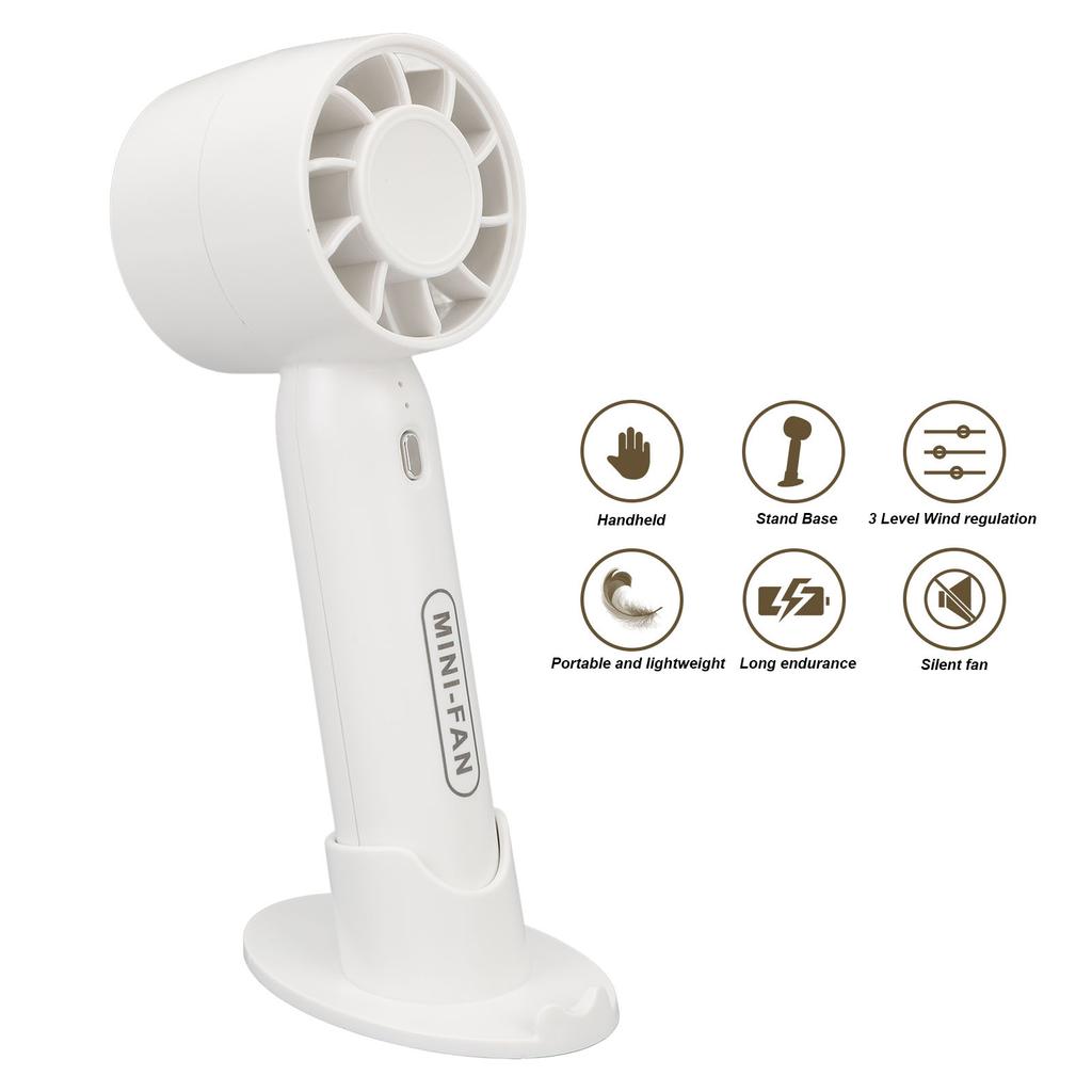 Portable Handheld Fan USB Re Able 3 Wind Speeds Safe     Fan for Outdoor Travel Camping