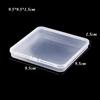 Square Packing Storage Box Transparent Small Items Case Sundries Organizer