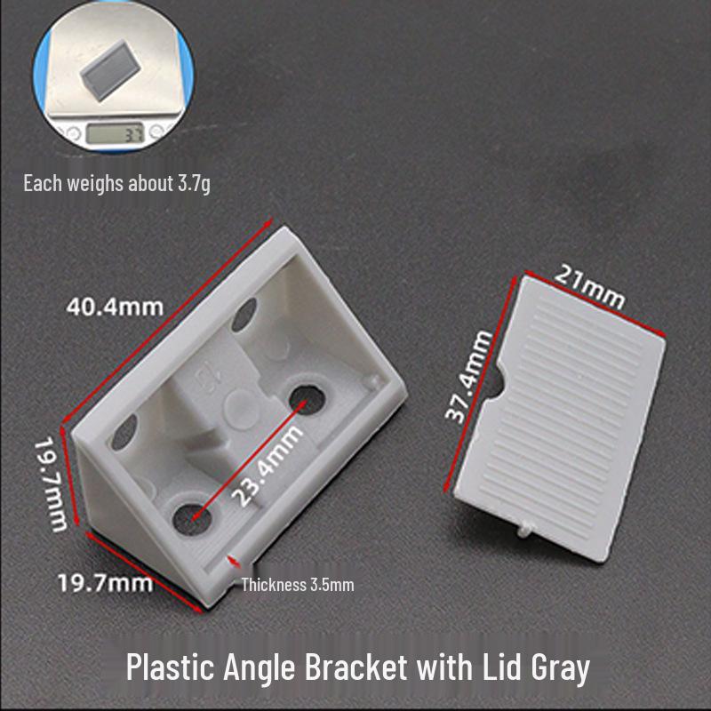 Diswei L-Shaped Plastic 90° Corner Bracket for Shelves and Cabinets