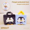 Penguin Plush Backpack With Soft Polyester Fur For Girls And Students