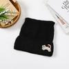 Elastic Cat's Ears Knitted Hat Embroidered Cat Woolen Hat Retro Warm Cap  Women