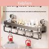 Suction Cup Bathroom Shelf With Removable Water Drainage For Home Organization
