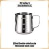 Brocca per schiumare il latte in acciaio inossidabile Brocca per schiumare il latte in caffè Brocca per latte Brocca di misurazione Strumento per barista espresso Accessori per caffè