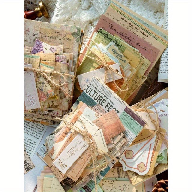 1 Pack (Approx 100pcs) Vintage Mixed Materials Collection Pack - Retro Post Office Series, DIY Scrapbooking And Journaling Supply Paper