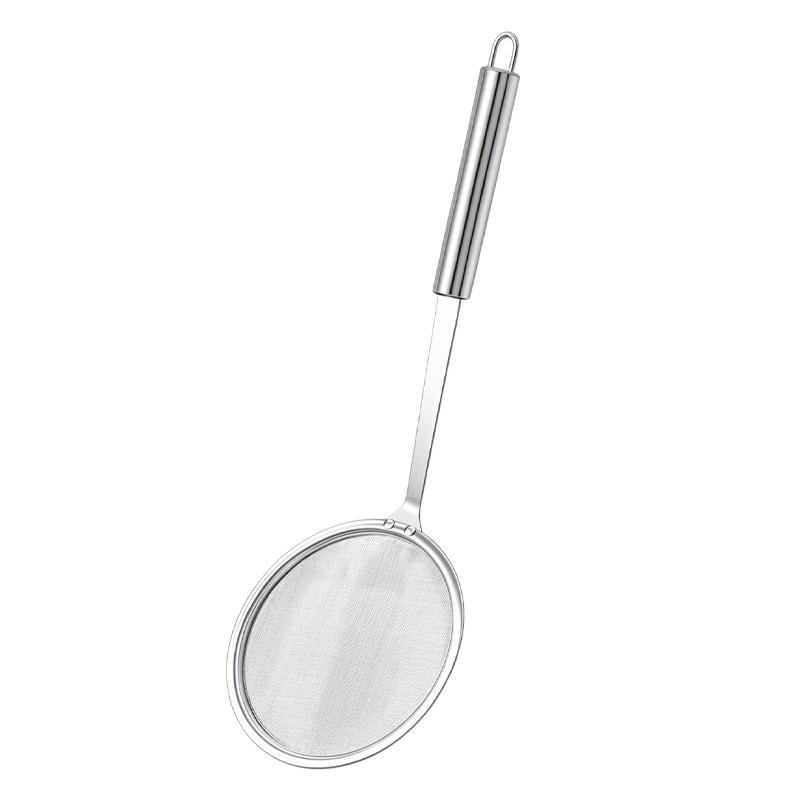 Stainless Steel Fine Mesh Skimmer Ladle Kitchen Oil Skimming Soup Straining Food Filtering Small Medium Large Sizes