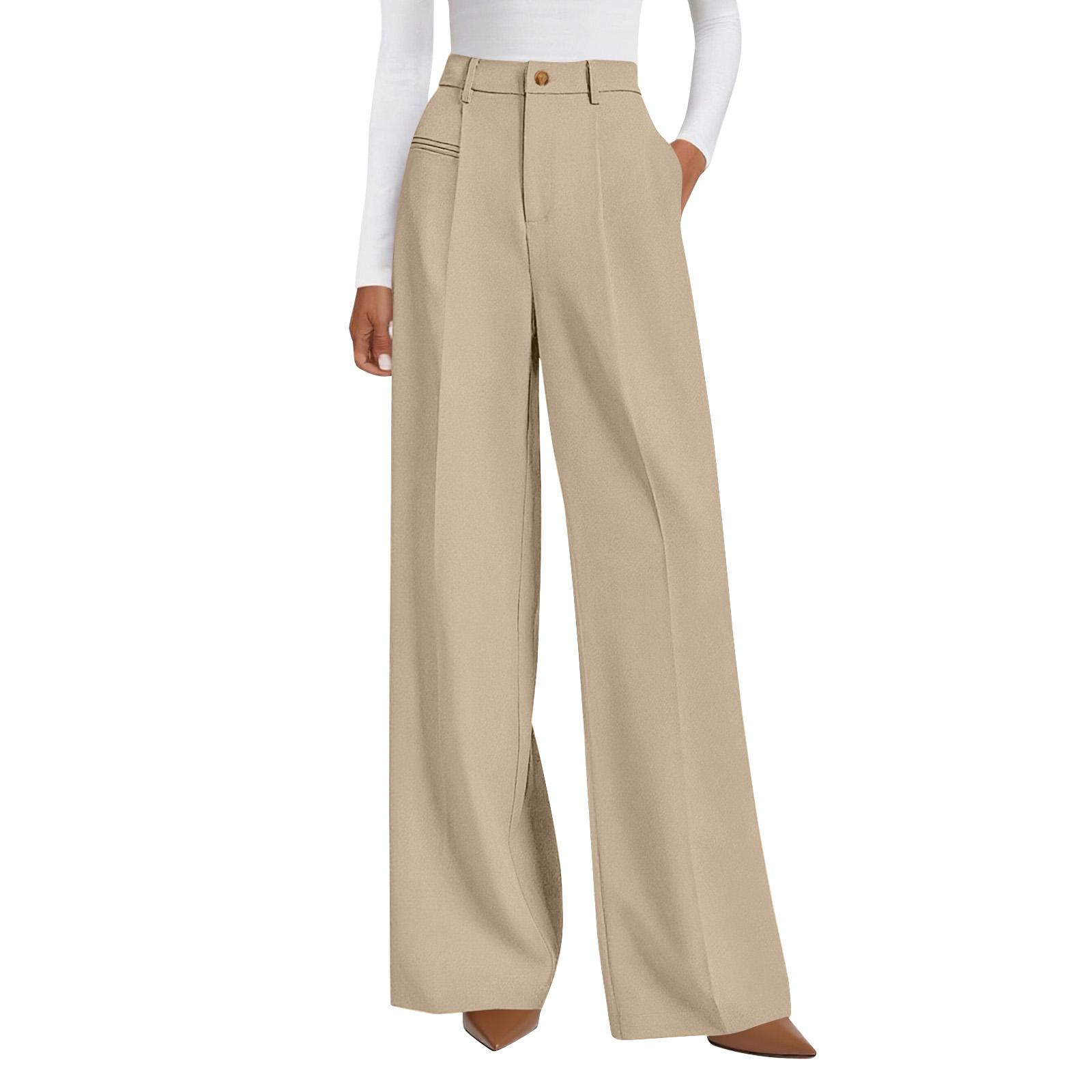 

Women s Wide-leg Pants, Business Casual Flowing Wide-leg Pants, High-waisted Casual Pants L