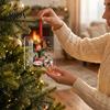 Holiday Tree Hanging Accessory Christmas Cash Gift Ornament, 2D Acrylic Money Holder Ornament with Clear Ball, Indoor Home Decor Decoration