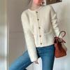 Temperament Mohair Sweater Jacket Women's Early Autumn New Knitted Cardigan High-end Outer Top